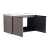 Contemporary Wall Mounted Bathroom Vanity With Resin Sink, Soft Close Doors - Khaki - Image 15
