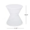 Contemporary Nevada Side Table With Mesh Design - Matte White - Image 3