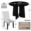5 Piece Round Dining Table Set, Modern Dining Table And 4 Upholstered Chairs For Dining Room, Kitchen Room, Living Room - Beige / Black - Image 4