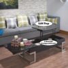 Calmam - High Gloss Coffee Table With Lift Top - Black - Image 7