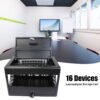 16 Bay Charging Cabinet For Laptop book, Locking Charging Station - Black - Image 16