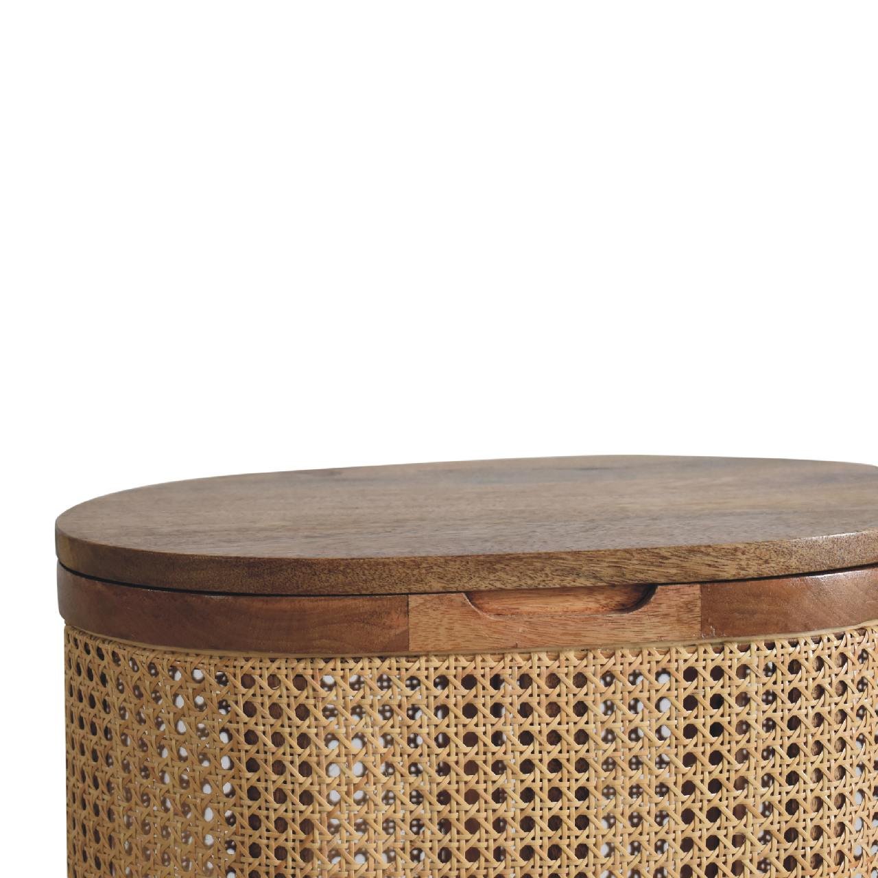 Larissa - Lid Up, Storage Stool - Oak - Image 5