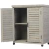 Potting - Bench With Storage Cabinet And Metal Table Top For Outdoor Patio, Garden Furniture Workstation - Gray - Image 8