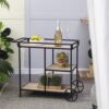 Shelf With Wheel - Black / Brown - Image 15