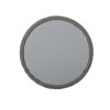 Achill - Outdoor Modern Boho Wicker Side Table With Glass Top - Gray - Image 9
