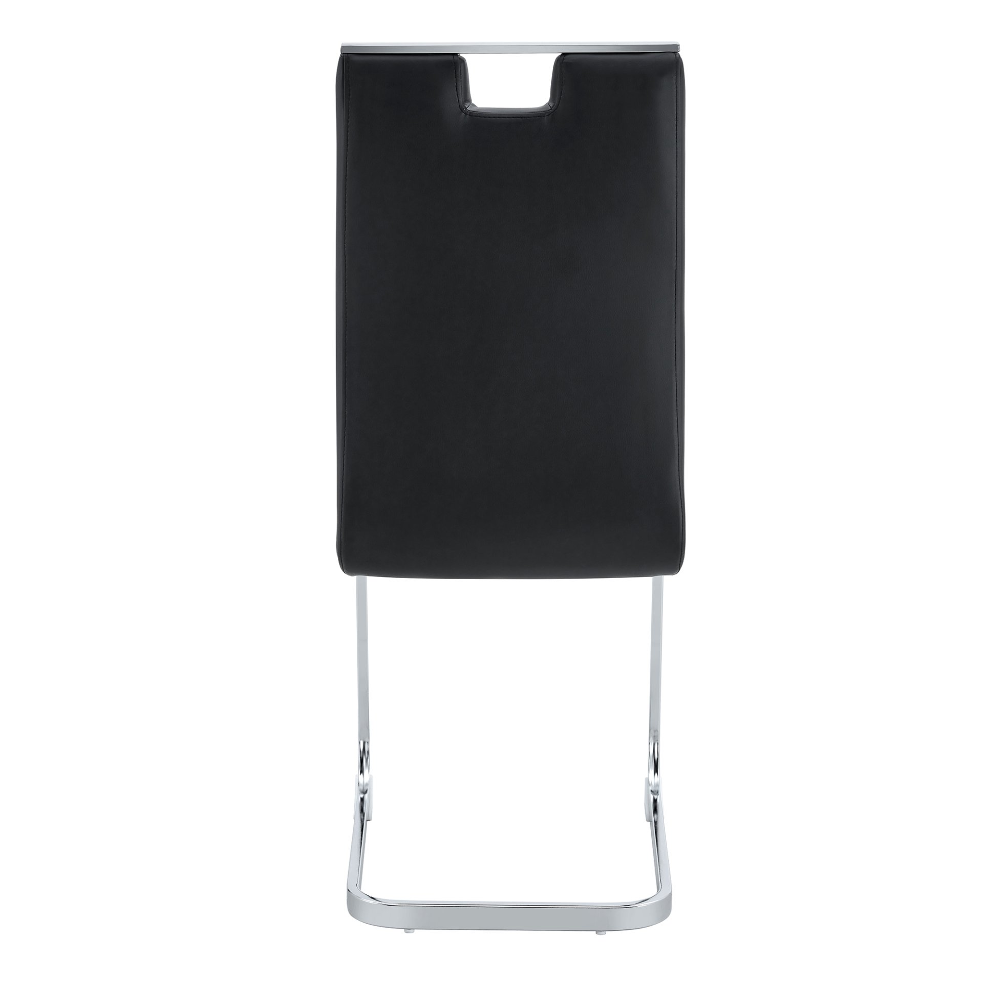 (Set of 4) Material Bow Shaped Chairs Perfectly Integrated Into Industrial And Modern Home Design - Black - Image 21