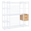 Open Style Wardrobe With Hanging Rails, Shelves And Drawers - White - Image 2