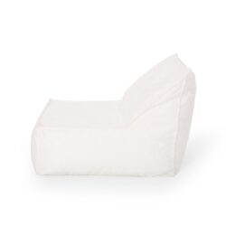 Ettie - Modern 3 Ft. Water Resistant Fabric Bean Bag Chair - White