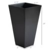 Outsunny - 28" Tall Planters With Drainage Hole (Set of 3), Outdoor Flower Pots, Indoor Planters For Porch Patio And Deck - Black - Image 3