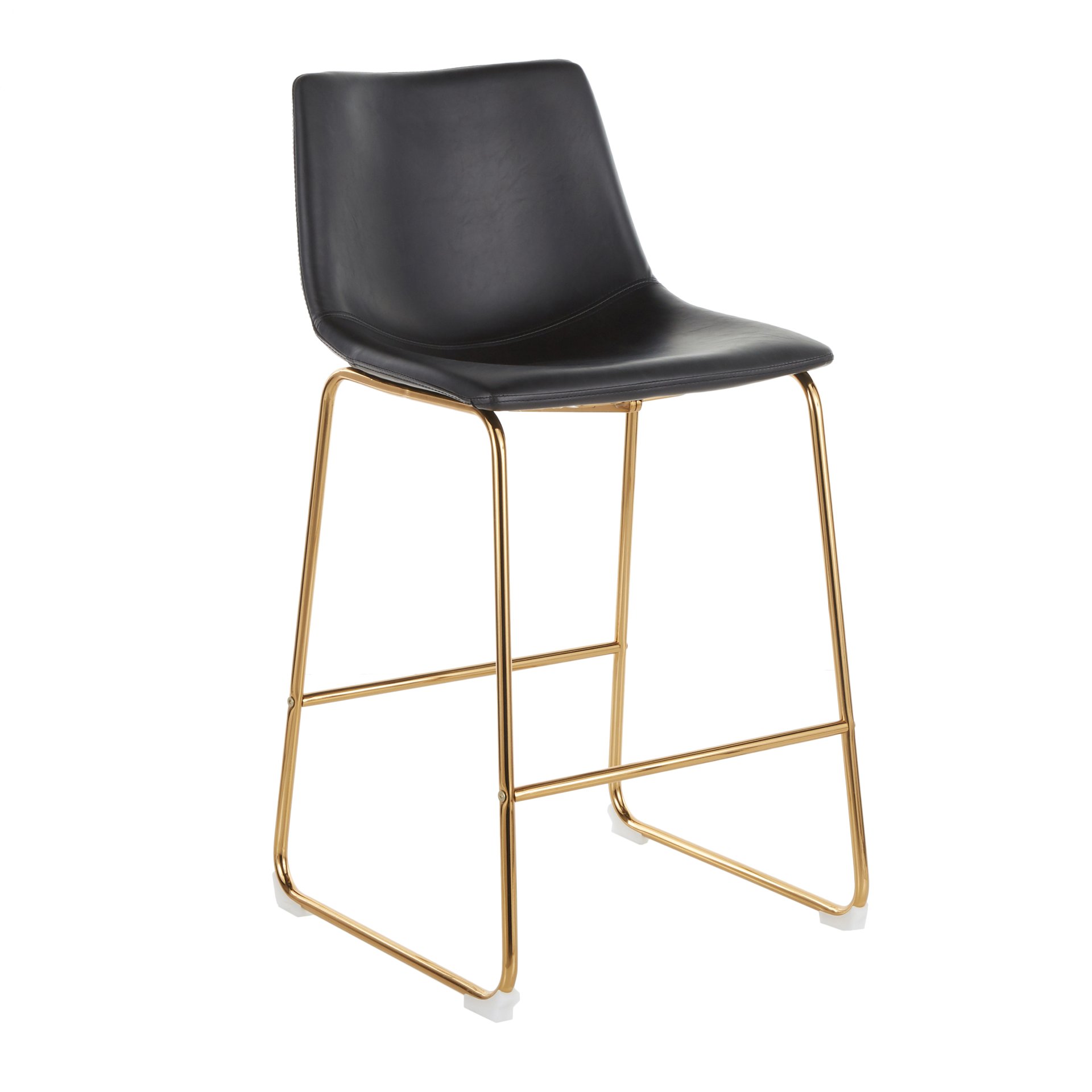 Duke - Contemporary Counter Stool (Set of 2) - Gold / Black - Image 2