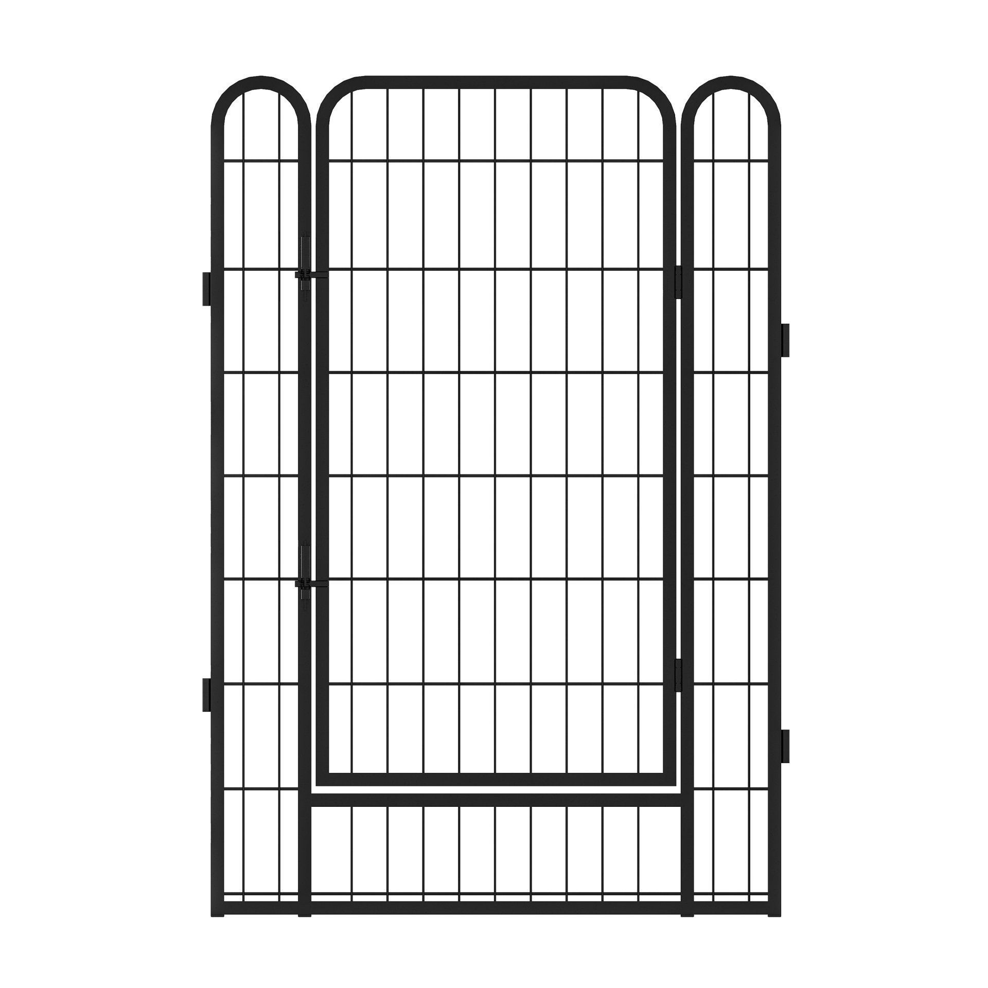 6 Panels Heavy Duty Metal Playpen With Door, Dog Fence Pet Exercise Pen For Outdoor, Indoor - Black - Image 7