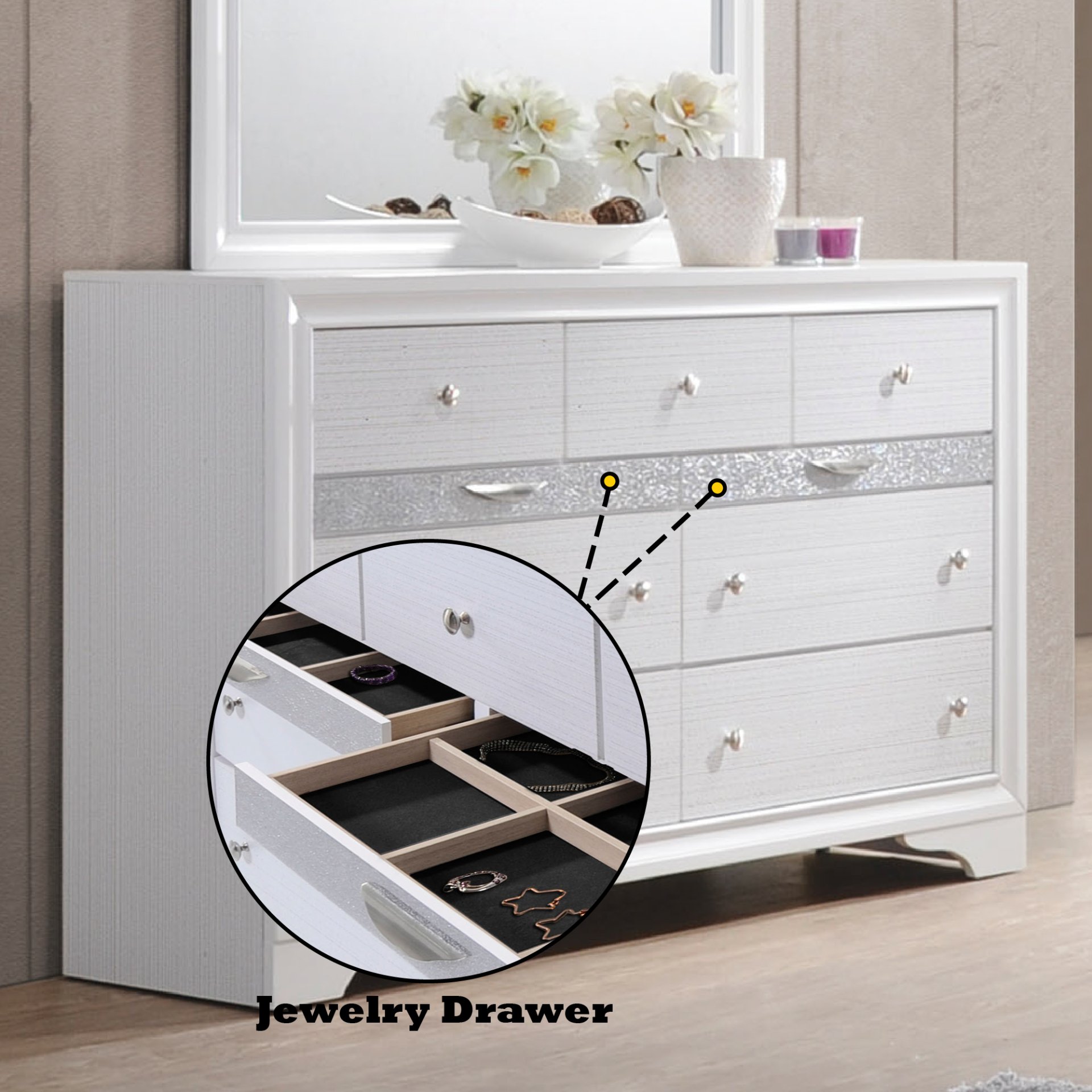 Naima - Dresser - White - Image 2