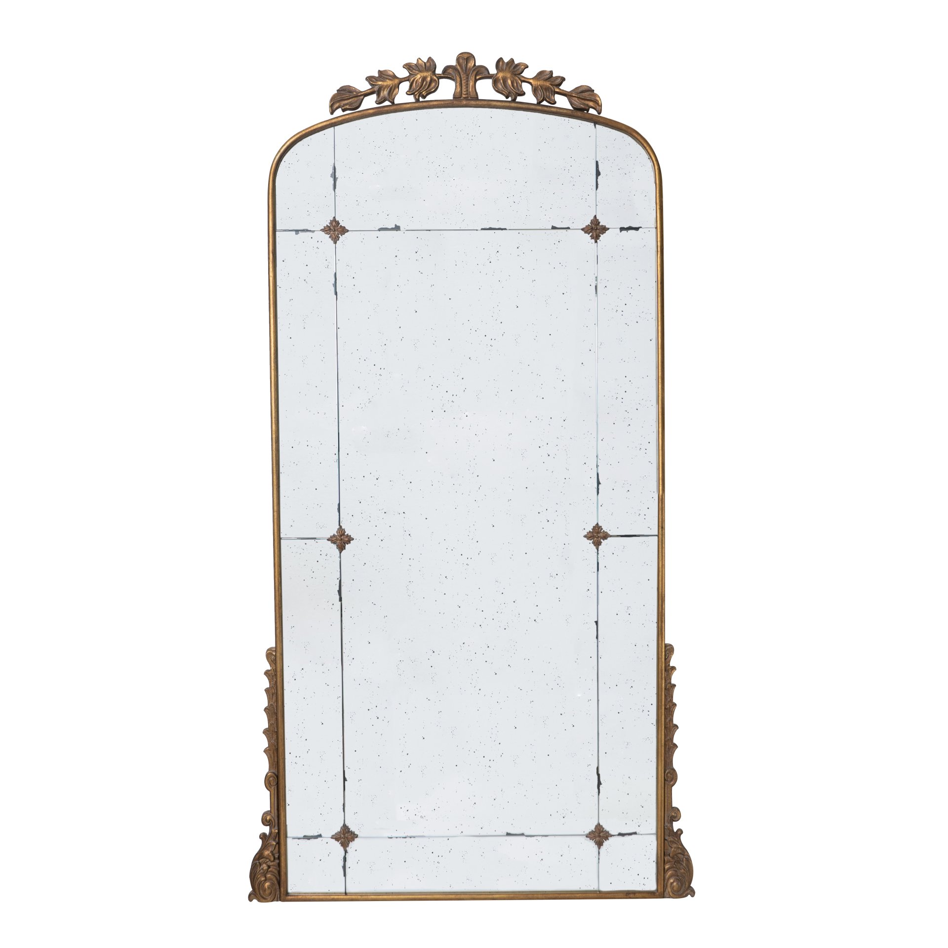 Lavish - Full Length Mirror, AntiqueMetal Floor Mirror For Living Room, Bedroom - Gold - Image 2