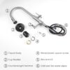 3 In 1 Kitchen Faucet With Press Type Glass Rinser, High Arc Pull Down Sprayer, 3 Function Spray Mode - Brushed Nickel - Image 9