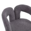 Contemporary Designed Teddy Velvet Upholstered Accent / Dining Chair With Armrest Teddy Fabric, (Set of 2) - Gray - Image 25