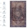 Maval - 2' X 3' Washable Area Rug - Burgundy - Image 7
