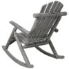 Wooden Porch Rocker Chair, Durable Wooden Porch Rocker Chair, Fir Log Rocking Chair, Patio Rockers For Outside, Garde - Light Gray - Image 9