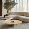Luxury Natural Marble Coffee Table With Unique Veining - Beige / Gold / Beige / Yellow - Image 5
