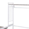 Full Size Daybed With Movable Desk, Grid, Shelves And Clothes Hanger - White - Image 8