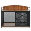 Heavy Duty Large Dog Crate Furniture For Large Medium Dog, Farmhouse Wooden Dog Kennel Indoor End Table, Decorative Pet House For Large Dogs - Brown - Image 10