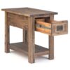 Monroe - Narrow Side Table - Rustic Natural Aged Brown - Image 2