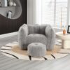 Soft Bean Bag Chair With High Resilient Foam (Chips) - Gray - Image 2