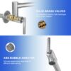 Wall Mount Pot Filler Faucet Folding Stretchable Kitchen Sink Faucet With 2 Handles - Brushed Nickel - Image 6
