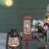 Christmas Lighted Water Spinning Phone Booth With Santa On Phone, 3*AA Batteries Required - White / Red - Image 10