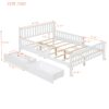Full Size Platform Bed With Guardrails On Both Sides And 2 Storage Drawers - White - Image 8