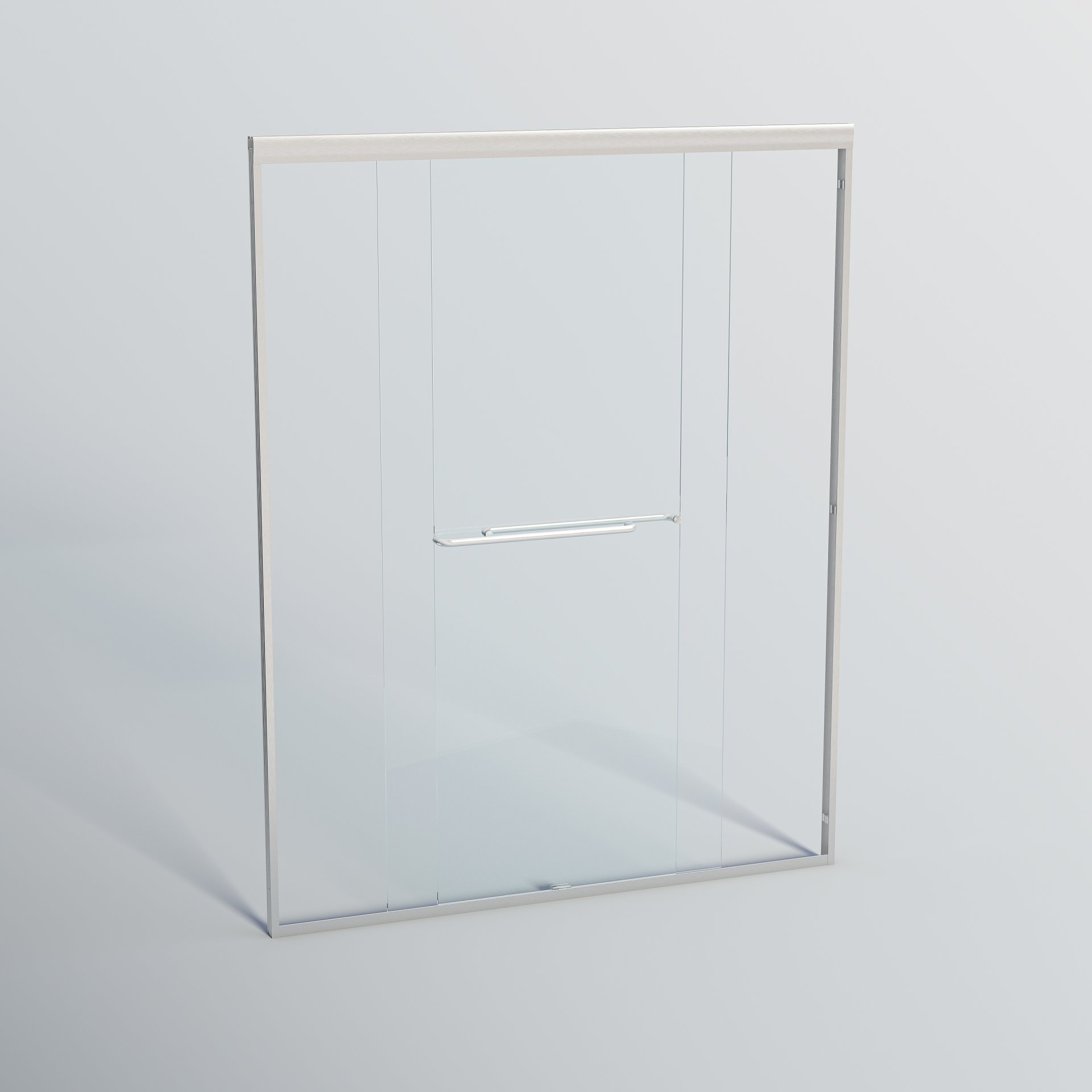 Double Sliding Shower Door, Semi Frameless Bypass Bathroom Sliding Door With 1 / 4" (6Mm) Tempered Glass For Walk In Shower - Brushed Nickel - Image 11