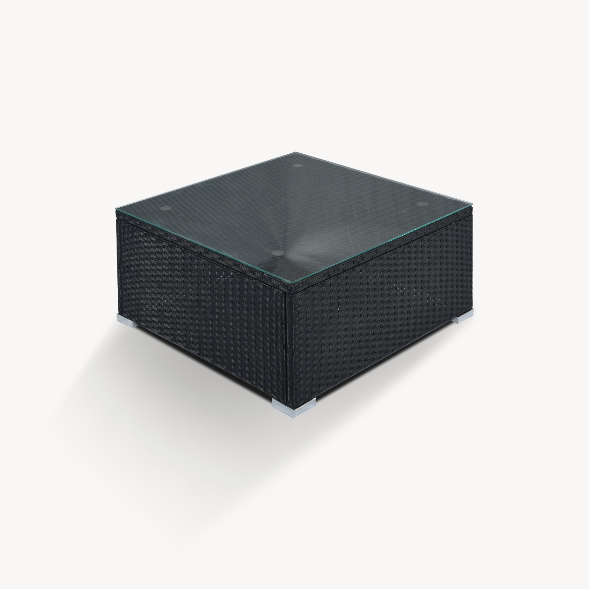 8 Pieces Outdoor Patio Furniture Sets, Garden Conversation Wicker Sofa Set, Single Sofa Combinable - Gray / Black - Image 14