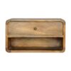 Floating Curve Open Slot Nightstand - Oak - Image 10