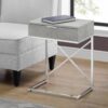 Accent Side Table, Storage Drawer, Contemporary Stylish - Gray - Image 6
