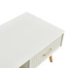 Modern Rectangle Coffee Table With Legs, Sliding Drawer For Storage - White - Image 9