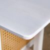 Chinese Style Solid Wood And Imitation Rattan Coffee Table, Rectangular Low Table For Small Living Rooms - White - Image 11