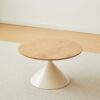 Round Coffee Table - Brown / White - Image 5