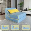 Three In One Folding Sofa, Convertible Bed, Easy To Carry Outdoors, Suitable For Living Room, Bedroom, Lounge, Outdoor - Blue - Image 9