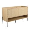 Minimalist 48" Freestanding Bathroom Vanity With 3 Soft Close Cabinet Doors - Oak - Image 2