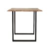 Mid Century 5 Piece Dining Set With Upholstered Metal Leg Chairs And Solid Wood Top Table - Black / White / Natural - Image 18