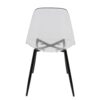 Clara - Mid-Century Modern Dining Chair (Set of 2) - Black / Clear - Image 5