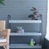 Homestead Galvanized Shelf Display 3 Tier - Metallic Gray - Image 4
