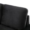 Sleeper Sectional Sofa, L-Shape Corner Couch Sofa Bed With Storage Ottoman & Hidden Arm Storage & USB Charge For Living Room Apartment - Black - Image 16