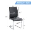 Luxury Simple Arch Chair Set Of 4 High Resilience Dining Chair - Dark Gray / Silver - Image 3