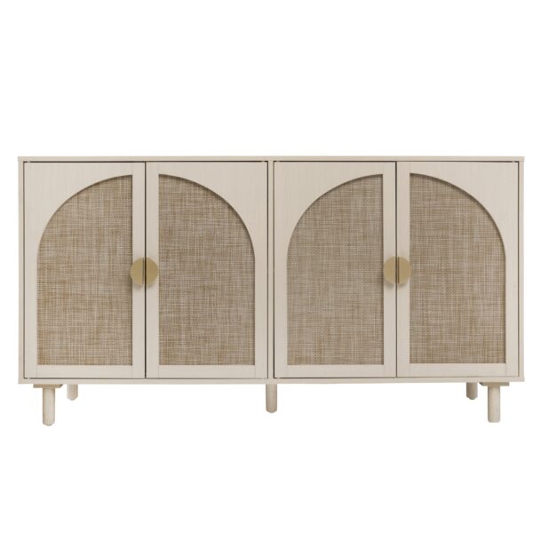 4 Door Cabinet, Suitable For Bedroom - Natural
