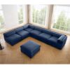 Contemporary Modular Sectional Sofa With Storage In Soft - Blue - Image 2