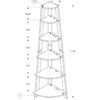 Bookshelf, Bookcase, Etagere, Corner, 5 Tier, For Office, Versatile Placement - Gray - Image 5