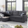 Sectional With Storage Chaise And Cupholder Armrest - Dark Gray - Image 7