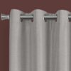 2 Pieces Set, Curtain Panel, 100% Blackout, Grommet, Versatile Use - Silver - Image 2