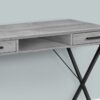 Computer Desk, Home Office, Laptop, Left, Right Set-Up, Storage Drawers, Work, Contemporary, Modern - Gray - Image 2