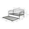 Fox - Twin Daybed With Twin Trundle - Black - Image 14